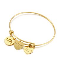 Fashion Letter Titanium Steel 18K Gold Plated In Bulk sku image 4