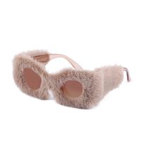Fashion Ruffian Plush Fashion Cat Eye Sunglasses Wholesale Sunglasses sku image 2