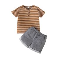 Spring And Summer Children's Boys Sportswear Shorts Two-piece Suit sku image 15