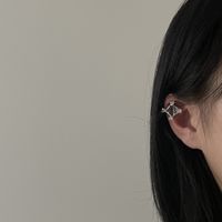 Simple Irregular Metal Purple Zircon Tassel Ear Bone Clip sku image 5