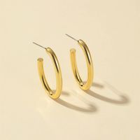 Light Luxury Ins Commuter 925 Silver Pin Earrings 2022 Copper Plated Real Gold New Simple Earrings main image 3
