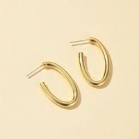 Light Luxury Ins Commuter 925 Silver Pin Earrings 2022 Copper Plated Real Gold New Simple Earrings main image 4