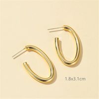 Light Luxury Ins Commuter 925 Silver Pin Earrings 2022 Copper Plated Real Gold New Simple Earrings main image 5