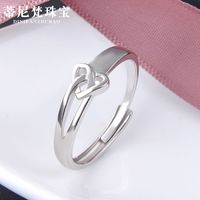 Fashion Heart-shape S925 Silver Ring Minimalist Female Rings sku image 1