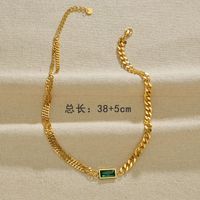 Fashion Geometric 304 Stainless Steel Crystal Zircon 18K Gold Plated Earrings Ear Studs sku image 4