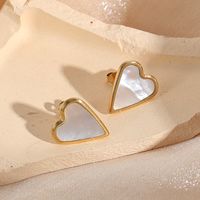 Heart Female Design Enamel Pendant Retro Fashion Simple Clavicle Metal Necklace sku image 2