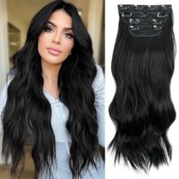 Synthetic Wig Long Curly Wig Female Hair Wig Set Four-piece Set Hairpiece Clip Chemical Fiber Hair Extension main image 9