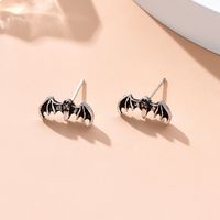 Fashion Alloy Dark Stud Bat Simple Retro Women's Earrings Accessories sku image 1