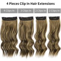 Synthetic Wig Long Curly Wig Female Hair Wig Set Four-piece Set Hairpiece Clip Chemical Fiber Hair Extension main image 6