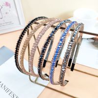 Fashion Simple Crystal Inlay Diamond Thin Edge Hairband main image 1