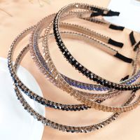 Fashion Simple Crystal Inlay Diamond Thin Edge Hairband main image 3