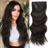 Synthetic Wig Long Curly Wig Female Hair Wig Set Four-piece Set Hairpiece Clip Chemical Fiber Hair Extension main image 3