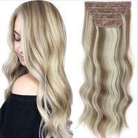 Synthetic Wig Long Curly Wig Female Hair Wig Set Four-piece Set Hairpiece Clip Chemical Fiber Hair Extension main image 5