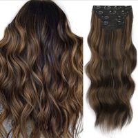 Synthetic Wig Long Curly Wig Female Hair Wig Set Four-piece Set Hairpiece Clip Chemical Fiber Hair Extension sku image 2