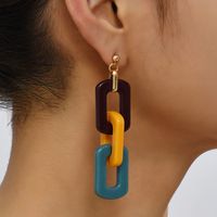 Earrings 2022 New Trendy Acrylic Exaggerated Large Trendy Elegant Earrings Round Face Slimming Long Earrings For Women main image 1