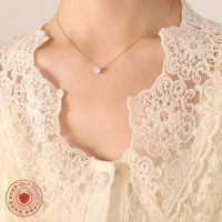 Romantique Mode D'été Off-épaule Zircon Incrusté Solitaire Collier Couple Niche Conception Bijoux Pour Petite Amie main image 3