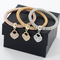 Elegant Princess Glam Heart Alloy Artificial Rhinestones National Day Easter Independence Day Women's Bracelets main image 1