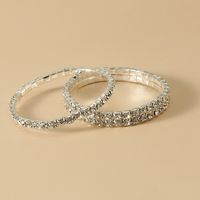 Claw Chain Diamond-embedded Fashion Stretch Rhinestone Two-piece Set Bracelet main image 3