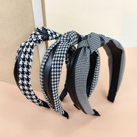 Women's Classic Style Houndstooth Cloth Printing Hair Band main image 1
