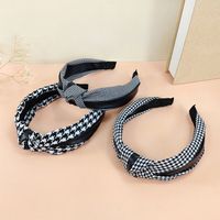 Women's Classic Style Houndstooth Cloth Printing Hair Band main image 2