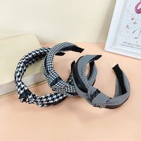 Women's Classic Style Houndstooth Cloth Printing Hair Band main image 4