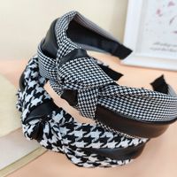 Women's Classic Style Houndstooth Cloth Printing Hair Band main image 5