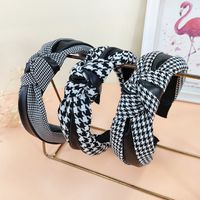 Women's Classic Style Houndstooth Cloth Printing Hair Band main image 6