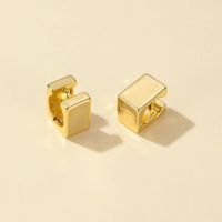 925 Silver Needle Special-interest Design Elegant Earrings Retro Square Cold Style Ear Clip main image 3
