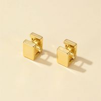 925 Silver Needle Special-interest Design Elegant Earrings Retro Square Cold Style Ear Clip main image 4