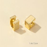 925 Silver Needle Special-interest Design Elegant Earrings Retro Square Cold Style Ear Clip main image 5