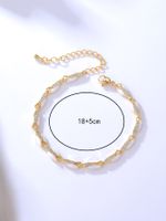 Simple Fashion Elegant Inlaid Zircon Exquisite Copper Plating 0.03 Μm Gold Bracelet sku image 1