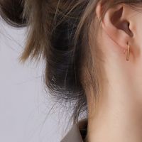 Mode Forme C Placage Acier Au Titane Pas D'incrustation Des Boucles D'oreilles sku image 9