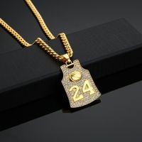 Gothic Hip-Hop Christmas Geometric Letter Basketball 304 Stainless Steel Plating Diamond Artificial Rhinestones Halloween National Day Christmas Unisex Necklace main image 3