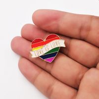 Lgbt Rainbow Love Flag Gay Brooch Spot Coat Clothing Dripping Oil Collar Pin Cartoon Brooch main image 2