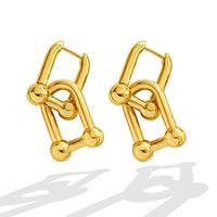 Fashion New Jewelry Titanium Steel Vachette Clasp 18k Gold Plating Ear Clip main image 2