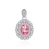 Mode Jaune Rose Diamant Denier Forme Moissanite Pendentif Cuivre Collier sku image 4