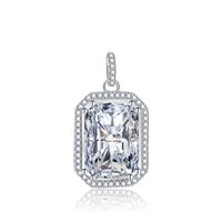Carré Pendentif Diamant Gemmes De Couleur Femelle Cuivre Clavicule Chaîne Rose Bijoux sku image 1