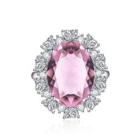 Nouveau Incrusté Grand Diamant Émeraude Rétro Gemmes De Couleur De Cuivre Anneau Ouverture Réglable sku image 4