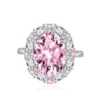 Bright Female Fashion Big Round Zircon Gemstone Inlaid Fancy Ring sku image 2