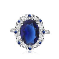 Bright Female Fashion Big Round Zircon Gemstone Inlaid Fancy Ring sku image 4