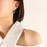 Mode Einfache Armband Titan Stahl Gold-überzogene Ohrringe Weiblichen sku image 1