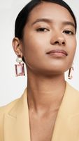 Simple Women Stud Alloy Geometric Gemstone Pendant Earrings main image 1