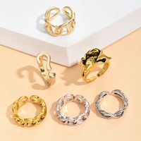 New Fashionable Open Adjustable Gold-plated Silver-plated Alloy Ring sku image 50