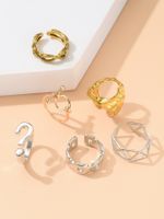 New Fashionable Open Adjustable Gold-plated Silver-plated Alloy Ring sku image 51