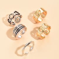 New Fashionable Open Adjustable Gold-plated Silver-plated Alloy Ring sku image 45