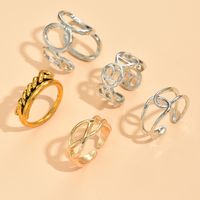 New Fashionable Open Adjustable Gold-plated Silver-plated Alloy Ring sku image 48