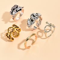 New Fashionable Open Adjustable Gold-plated Silver-plated Alloy Ring sku image 49