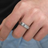 Fashion  Ornament Stainless Steel Letter Dad Stainless Steel Ring main image 4