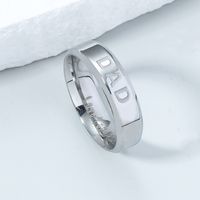 Fashion  Ornament Stainless Steel Letter Dad Stainless Steel Ring main image 2