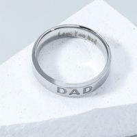 Fashion  Ornament Stainless Steel Letter Dad Stainless Steel Ring main image 3